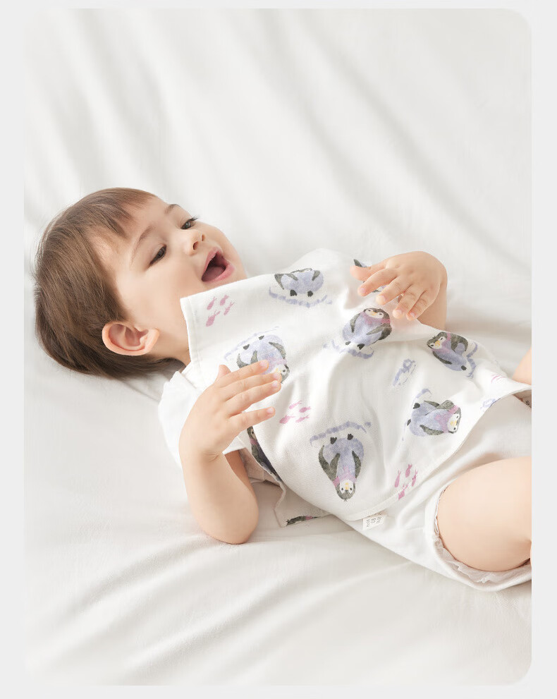 Детские пеленки Babycare из чистого хлопка, 6-слойные, размер 30x30 см, цвет "Гавайское небо" (5 шт.)