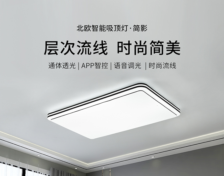 雷士照明（NVC）LED吸顶灯 现代简约风格灯饰时尚双层发光灯饰书房卧室灯具方灯 WHXD36F/F-03