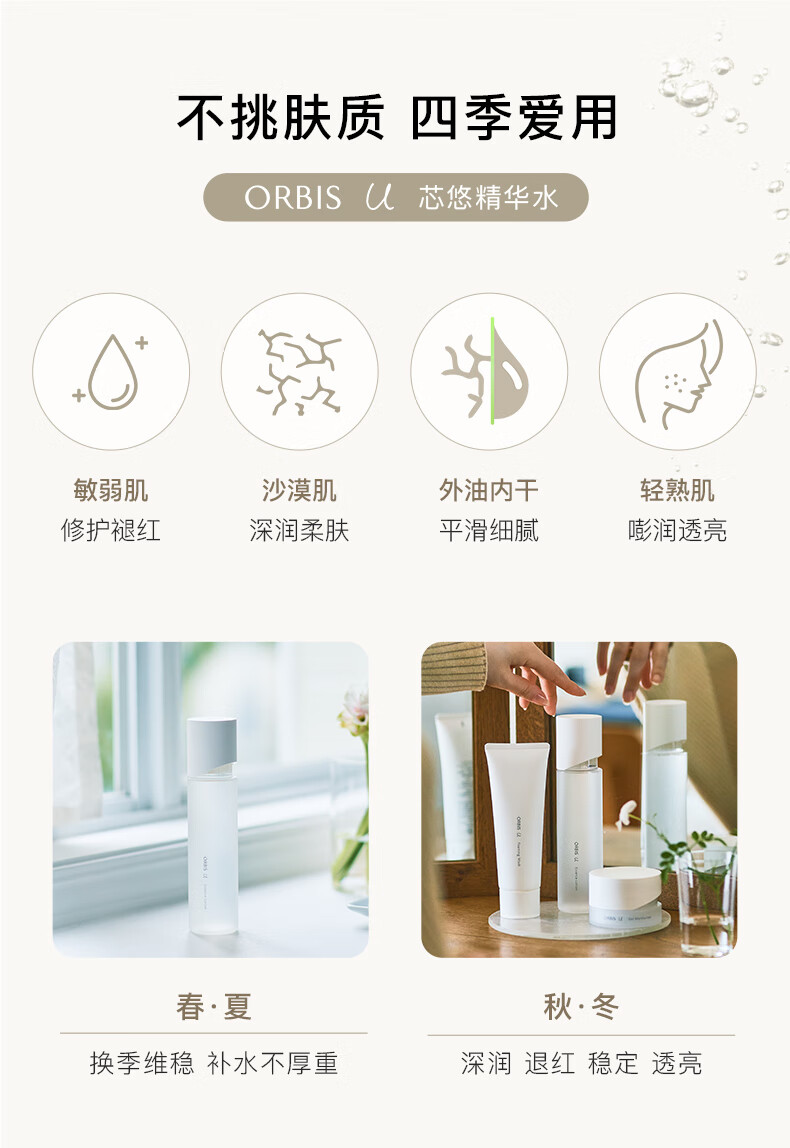 ORBIS 奥蜜思日本原装进口芯悠精华水爽肤水 (补水保湿 修护减泛红 ) 水中样40ml