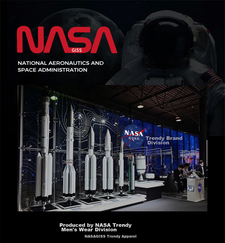Мужская толстовка NASA GISS, трендовая, свободного кроя, с круглым вырезом, с длинным рукавом, повседневная, белая, XL