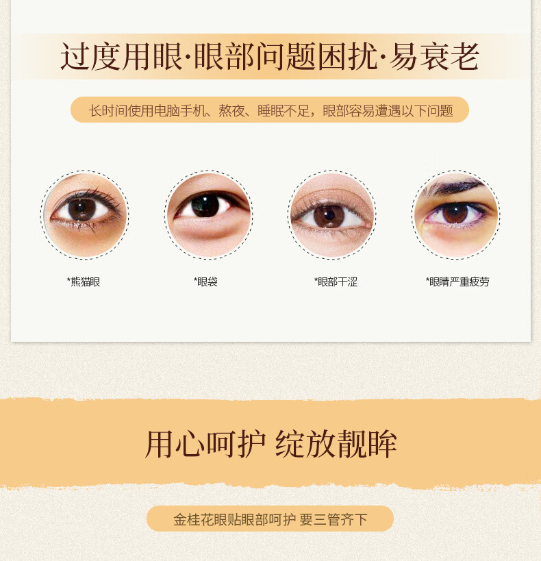 同仁堂眼膜贴 淡化细纹黑眼圈眼袋贴抗皱纹提拉紧致眼贴 补水男女士80片
