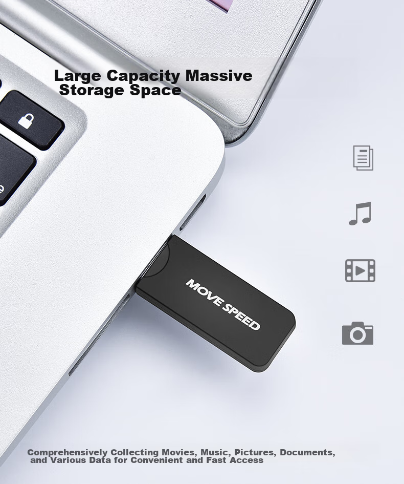 USB-накопитель MOVE SPEED 64GB USB 2.0, Черный Рыцарь, Черный