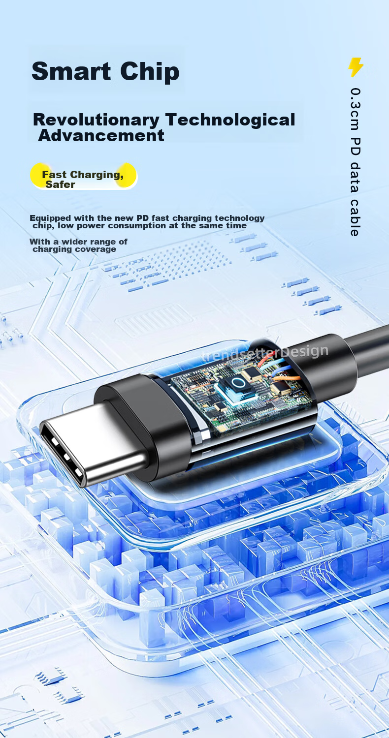 Кабель Yingqian Type-C - Type-C, 30 см, 65 Вт, черный. Совместим с Samsung S24/S23/Ultra/S22/S21/S20/ZFlip/Note20 A54.
