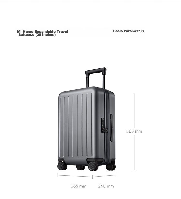 Чемодан Xiaomi Mijia Luggage, 24-дюймовый расширяемый, с поворотными колесами, дорожный чемодан для мужчин и женщин, большой вместимости, с кодовым замком, синий