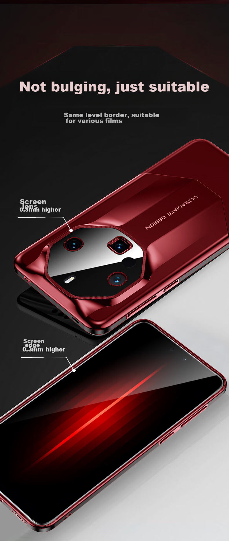 Чехол для Huawei Mate60 RS от IM-CHEN, металлический, с защитой объектива, бизнес-стиль, черный