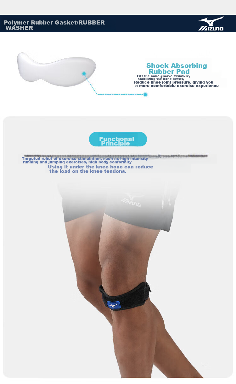 Наколенники MIZUNO для бега, дышащая спортивная поддержка для мужчин, баскетбольная компрессионная повязка для фитнеса, 029 Черный