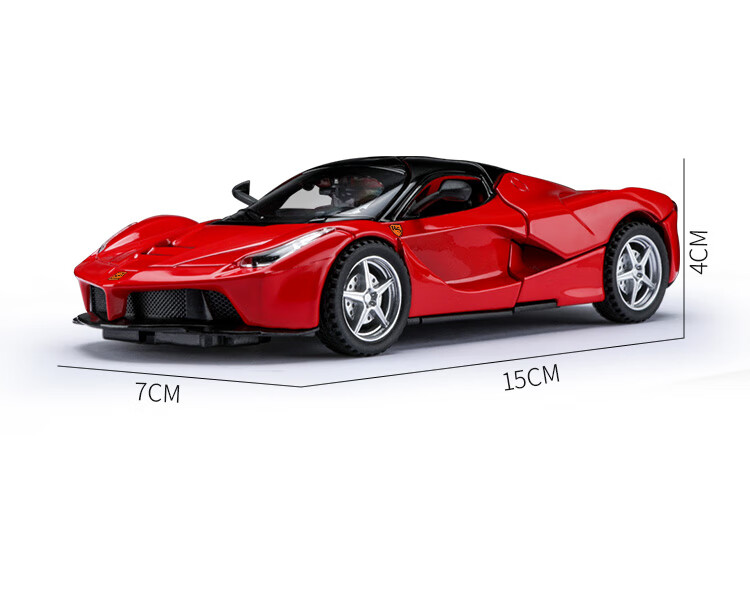 Машинка Anby Families Ferrari GT, металлическая, масштаб 1:32, для детей от 3 до 6 лет, с звуковыми и световыми эффектами, подарочная упаковка