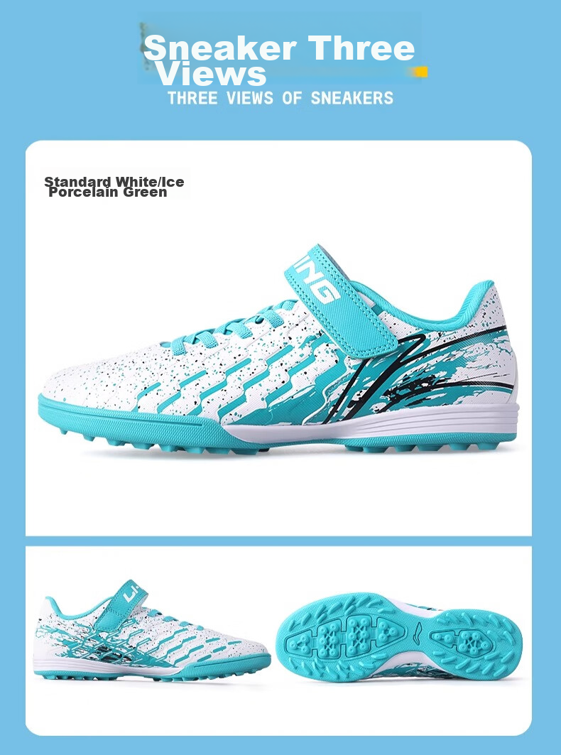 Футбольные бутсы Li-Ning для детей, модель Jin Series, зеленые, размер 32