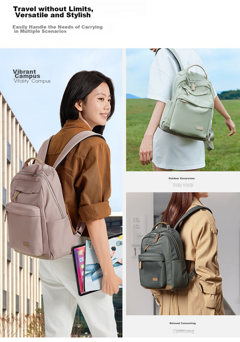 Рюкзак Laifu Travel Bag, 14-дюймовый рюкзак для ноутбука, легкий рюкзак для студентов колледжа, вместительный универсальный плечевой рюкзак, подарок на День святого Валентина