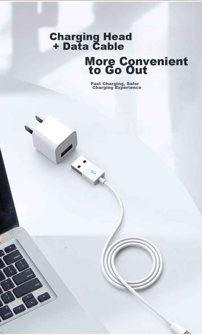 Зарядное устройство Zitai для Apple 14/13, кабель Type-C, совместимый с iPhone 14/13/12/11/XS/XR/8/iPad, 2A зарядное устройство + 1-метровый кабель Apple, белый