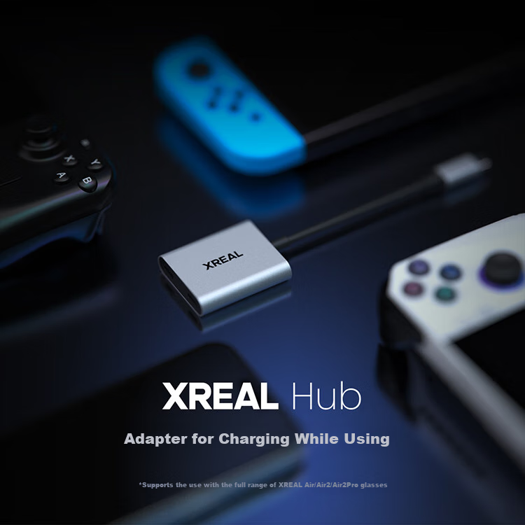 Адаптер XREAL Hub для AR-очков, подключение к Switch, прямая связь с портативным устройством, высокая частота обновления 120 Гц, быстрая зарядка PD