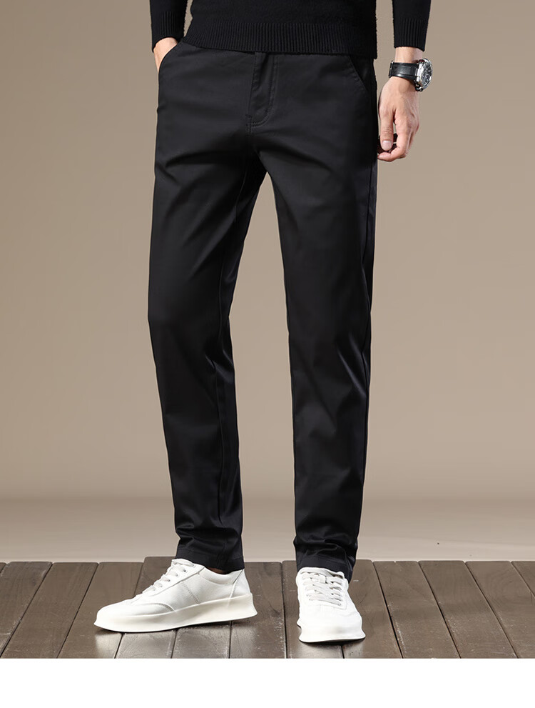 Брюки ROMON Casual Pants мужские, повседневные, прямые, темно-серые, размер 38