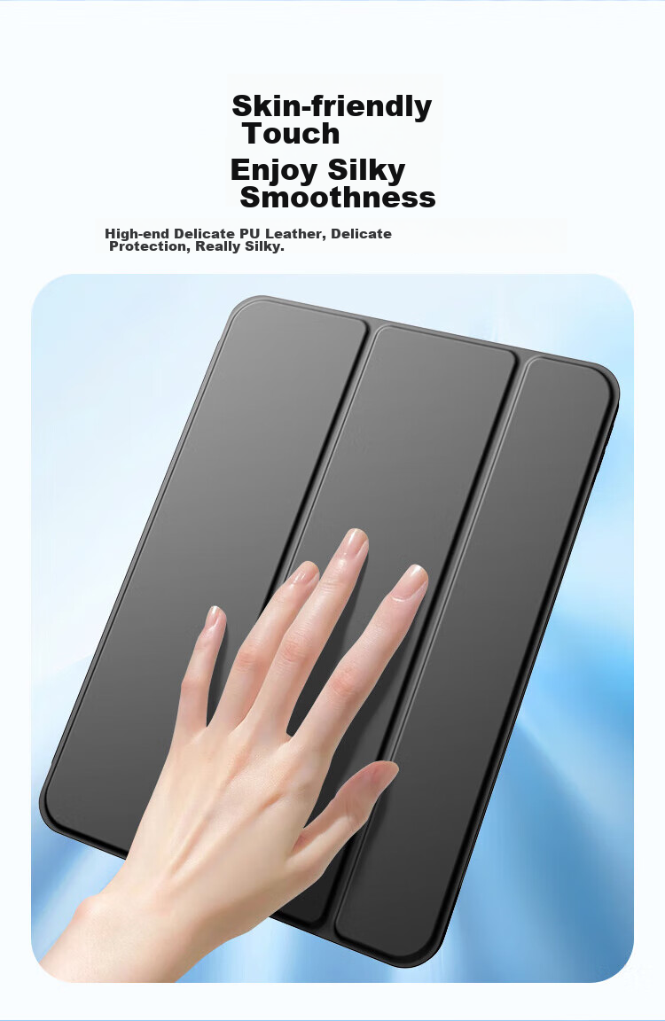 Чехол ALittleFlower для iPad Air 4/5, 10.9 дюймов, противоударный, с поддержкой Smart Sleep, черный