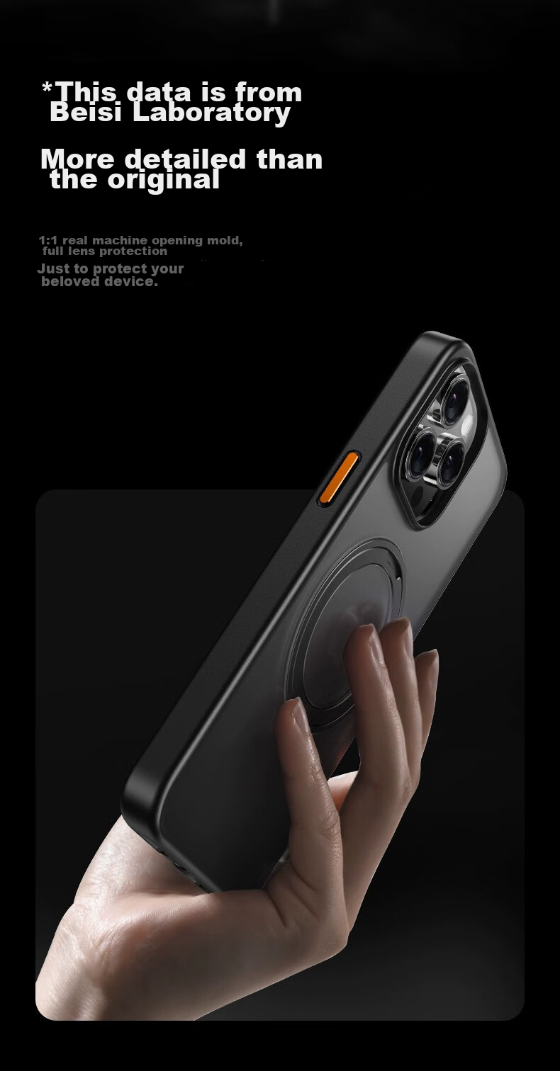 Чехол TORRAS Pivot Case для Apple iPhone 15 Pro Max, противоударный, с подставкой, магнитный, матовый черный