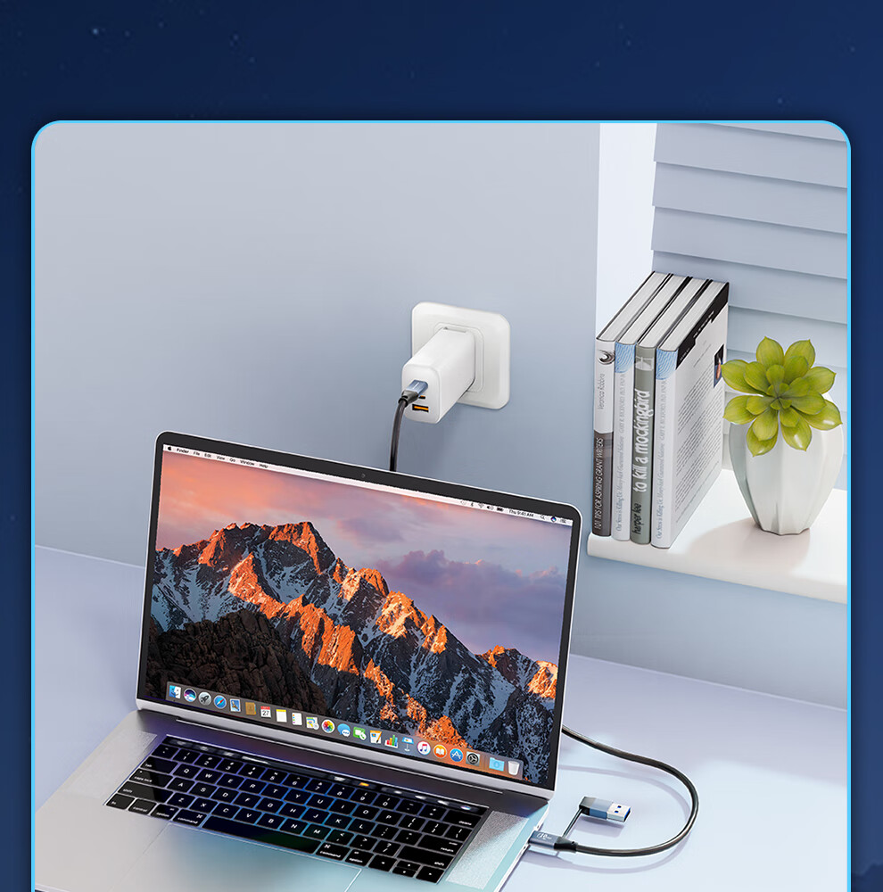 Кабель ULT-unite Type-C/USB 2-в-1, 10 Гбит/с, PD 100 Вт, 4K@60Hz, 0.2 м