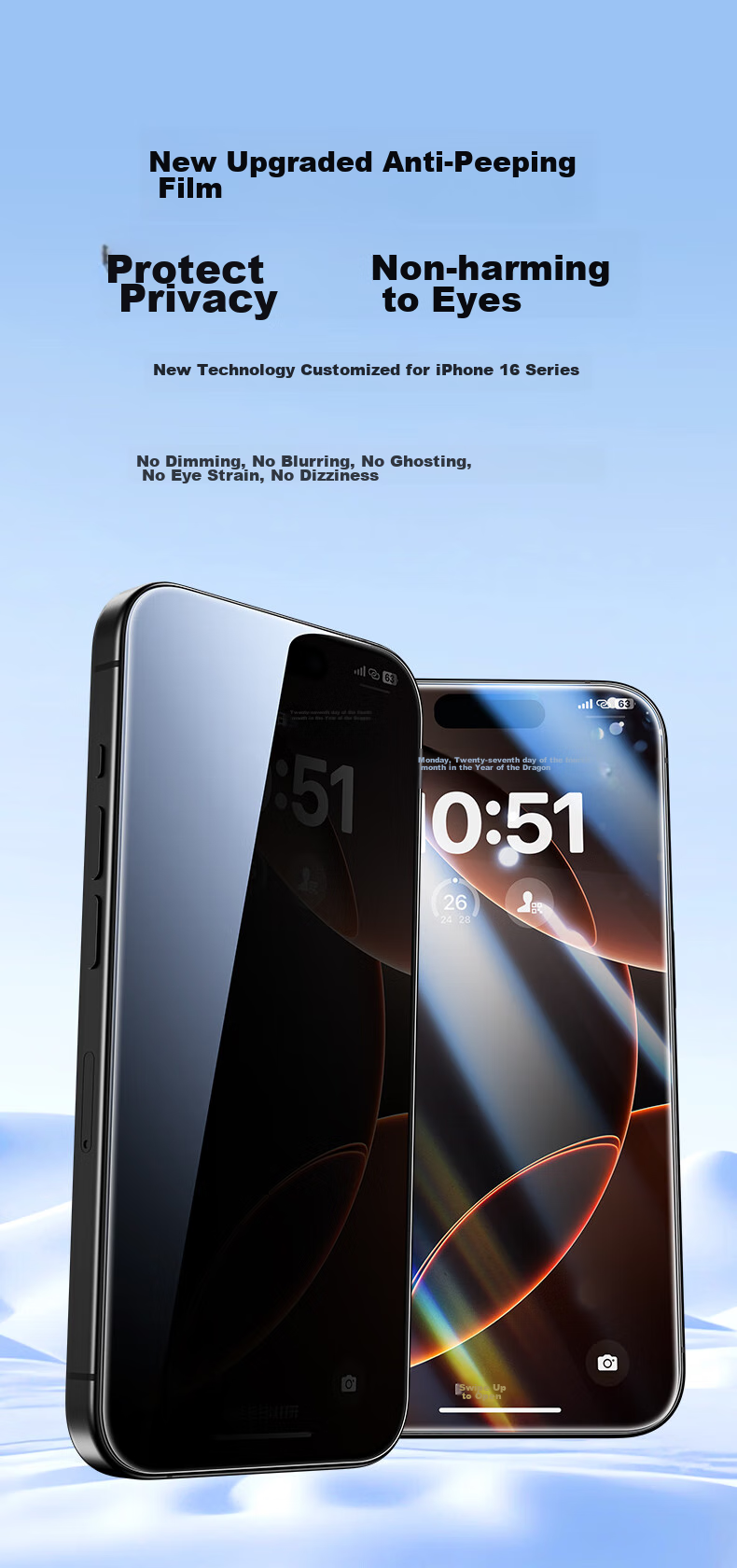 Защитное стекло для iPhone 16 Pro Max