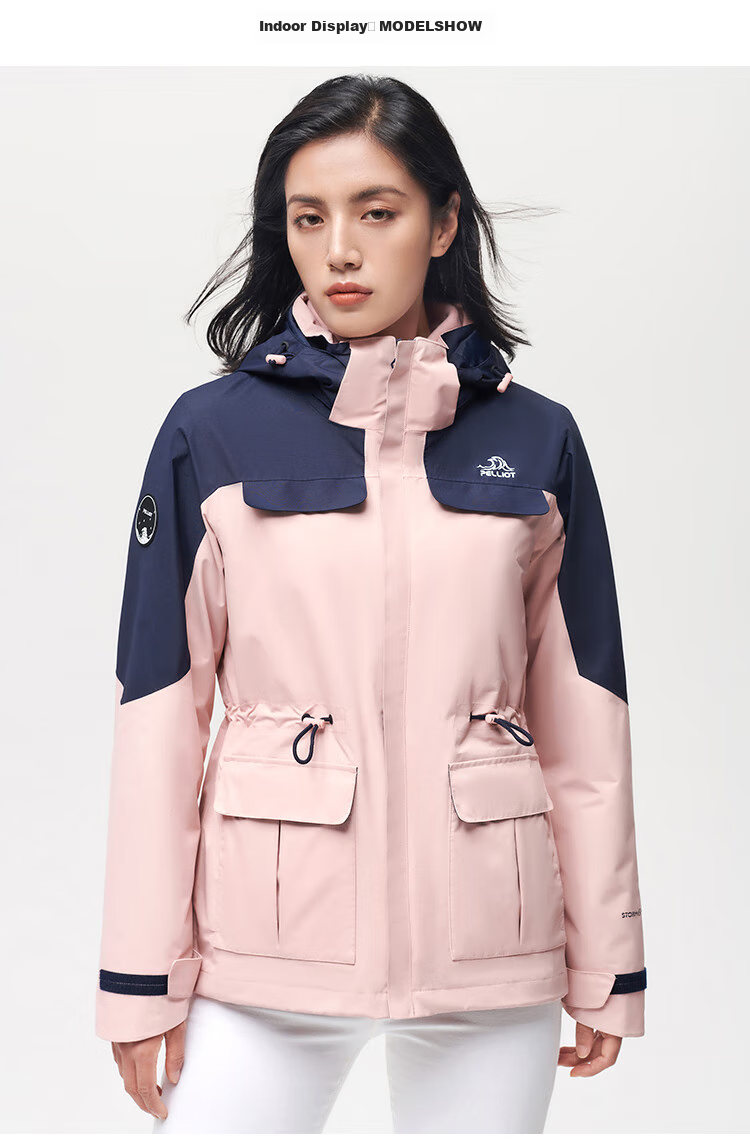 Мужская куртка Pelliot "Cheng Yi Same Style" Mountain Color, трехслойная, ветрозащитная, для активного отдыха, модель 0105, черная, размер L