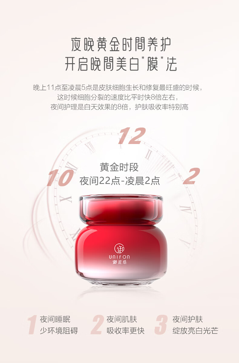 御泥坊面膜 美白嫩肤补水保湿睡眠面膜烟酰胺修护 涂抹式水洗面膜200ml