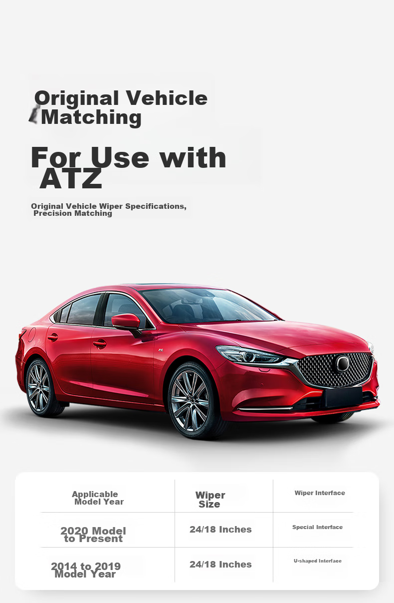 Щетки стеклоочистителя Goodyear Mazda Atenza, 2021, 2020, 2018, 2017, 2015, 24/18 дюймов, бескаркасные, комплект из 2 шт.