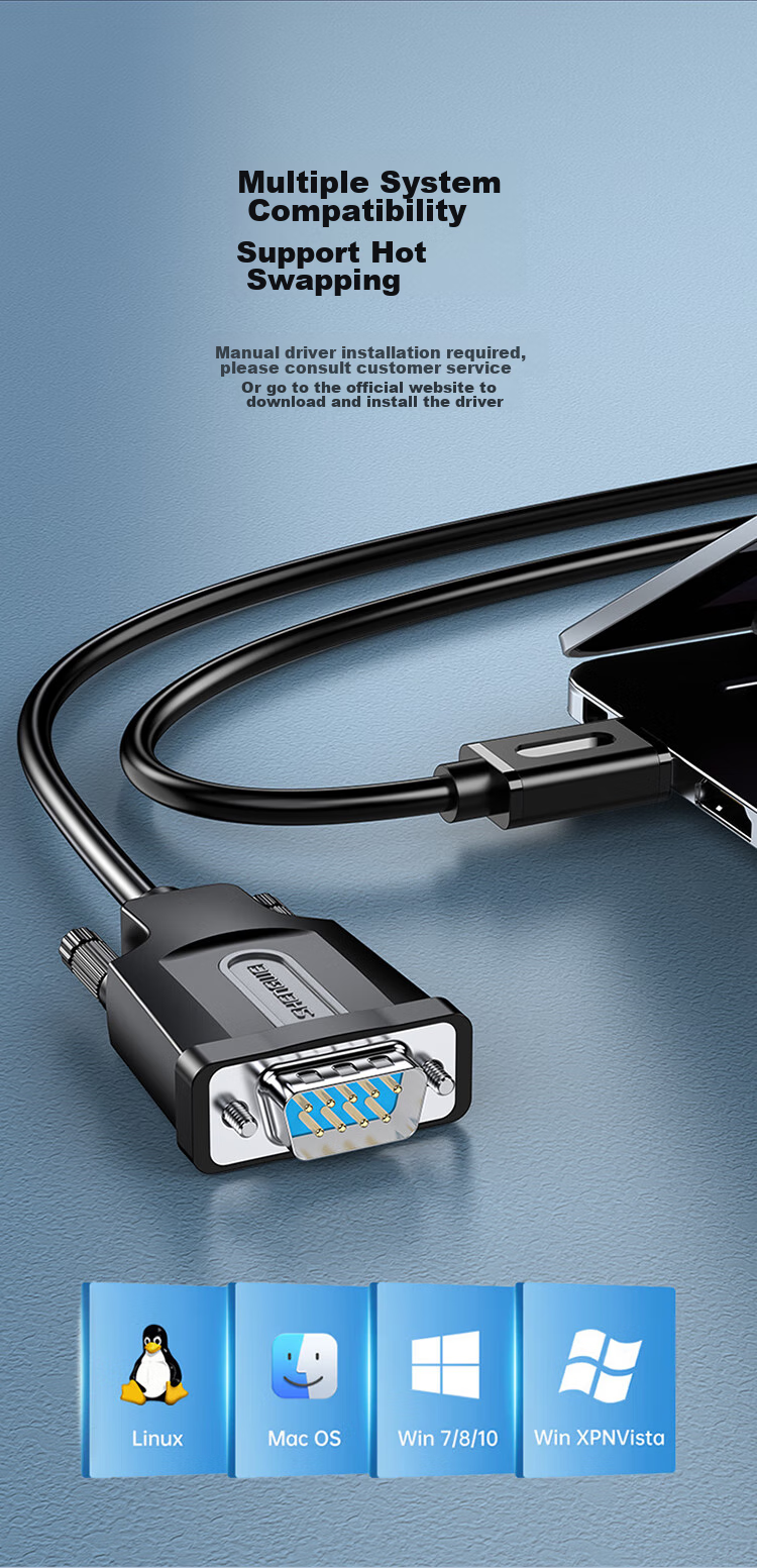 Кабель Shengwei USB - RS232 (COM-порт), 1 метр, AML4010G