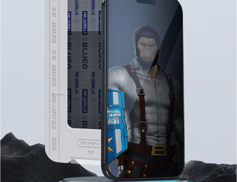 Защитное стекло Lanxingxiansheng для Apple iPhone 15 Pro Max, противоударное, антибликовое, с защитой от подглядывания, HD, с пылезащитной камерой