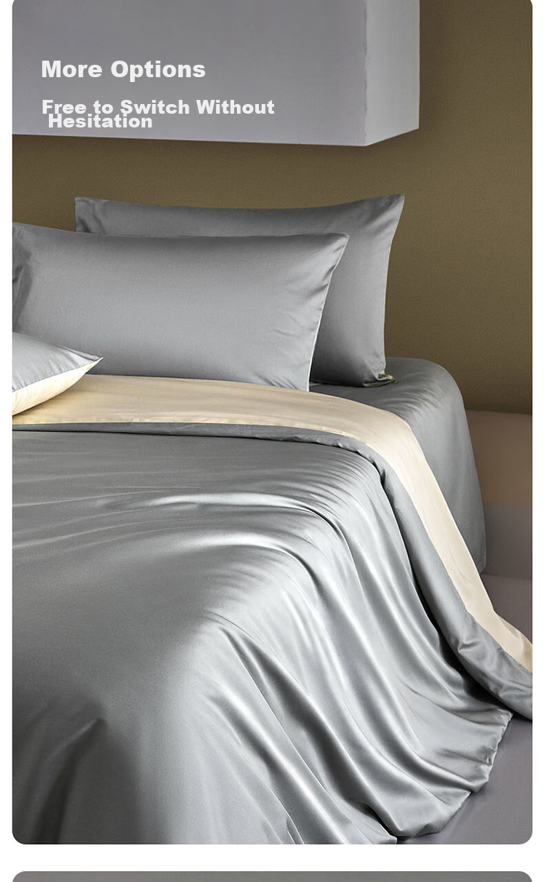Комплект постельного белья LOVO Luolai, Luxury 100S Long-Staple Cotton Sateen, 4 предмета, хлопок, 1.5 метра, версия JINGDONG