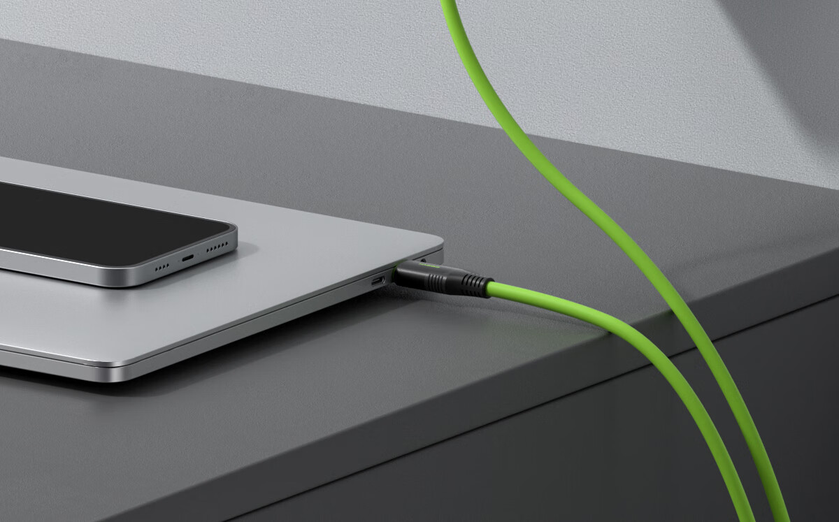 Кабель Hagibis Type-C USB4 Thunderbolt 4, 240 Вт PD, 40 Гбит/с, 8K/60 Гц, 1 м, зеленый