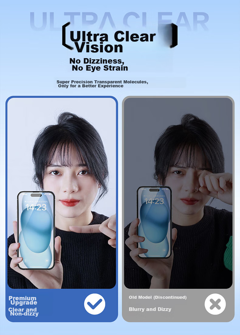 Защитное стекло PISEN для iPhone 16/15, противоударное, с защитой от отпечатков пальцев и конфиденциальности, прозрачное, 2 шт.