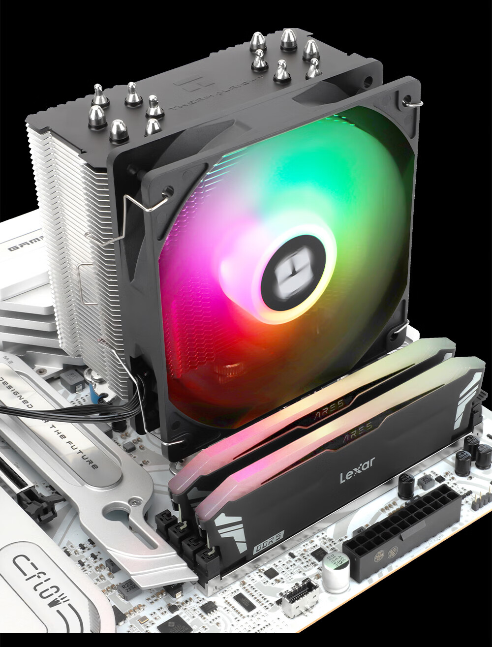 Воздушный кулер Thermalright Burst Assassin 120 SE ARGB, 6 тепловых трубок AGHP 4.0, вентилятор ARGB, BA120 SE ARGB
