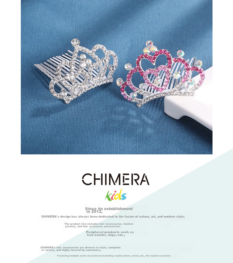 Детский набор заколок для волос CHIMERA, 2 шт., для девочек, заколки-корона, аксессуары для волос