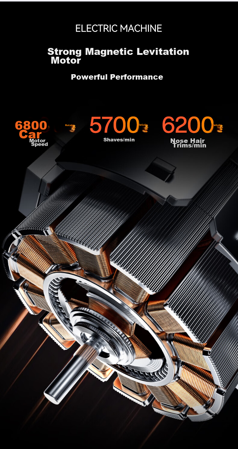 Портативная электробритва и триммер для носа Yoose D1-T, 2-в-1, черный