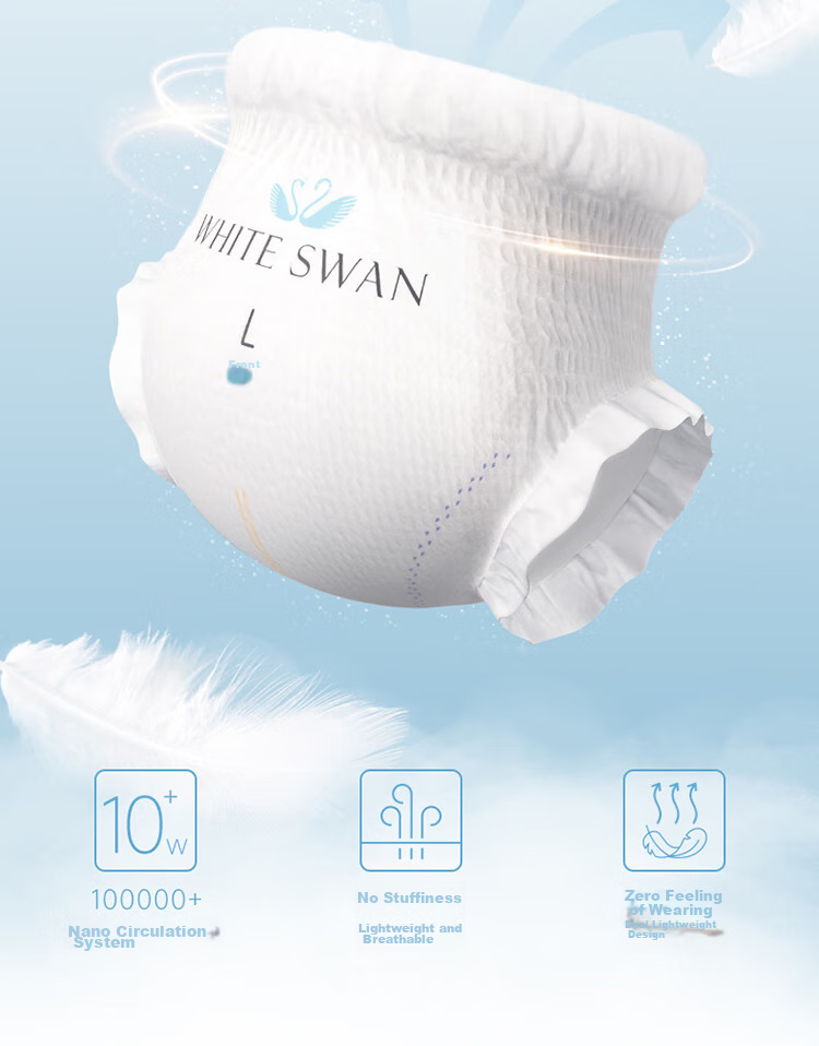 Подгузники BBG Swan Series, размер 3XL, 42 шт. (от 17 кг), бархатистые, мягкие и тонкие