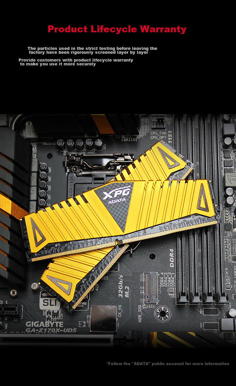Комплект оперативной памяти ADATA XPG Weilong Z1 DDR4, 16 ГБ (2x8 ГБ), 3600 МГц