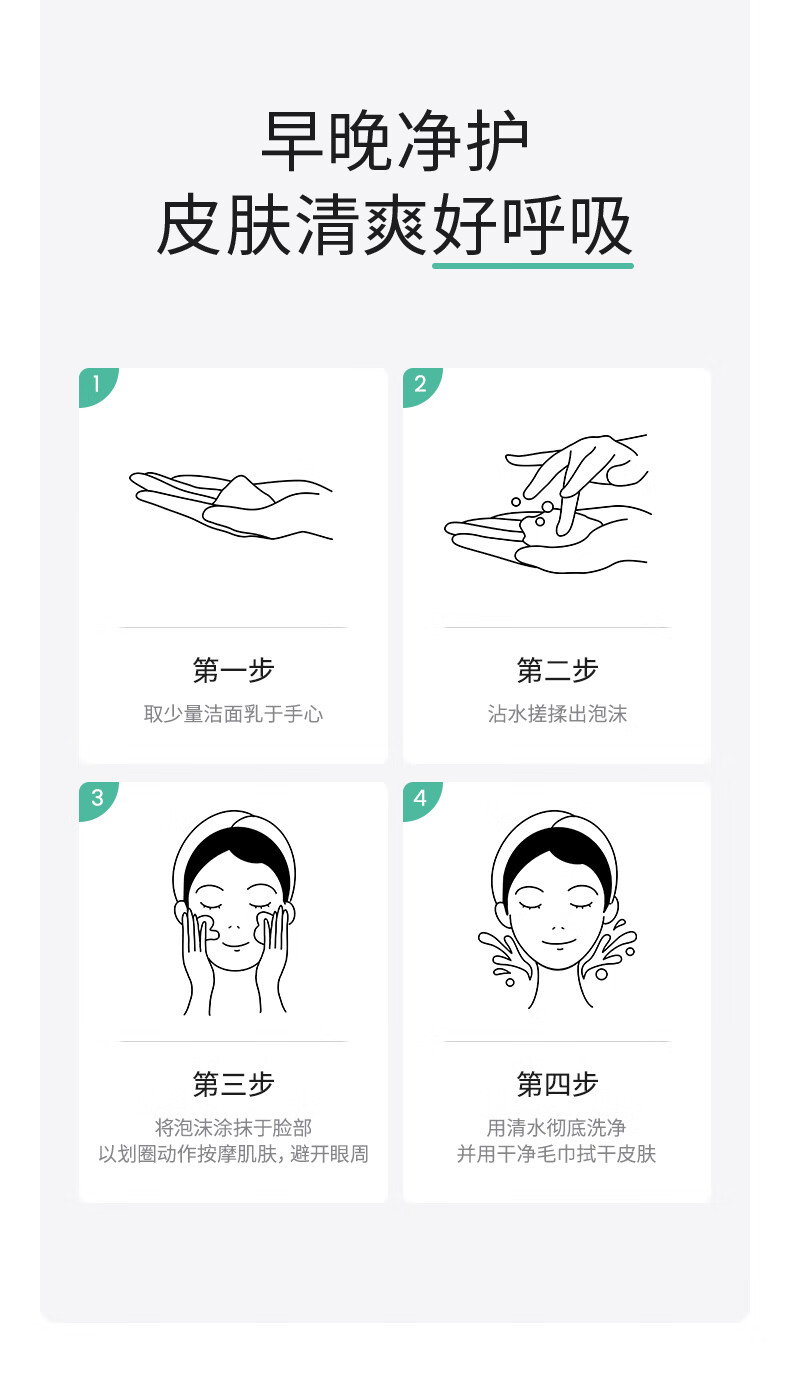 美芙诺壬二酸清轻洁面乳油痘肌氨基酸表活清爽净澈深层清洁洗面奶 【直播专享】20g*5