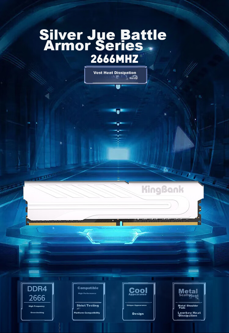 Оперативная память KINGBANK Yinjue DDR4 8GB 2666MHz CL16 1.35V DIMM 288-pin UDIMM