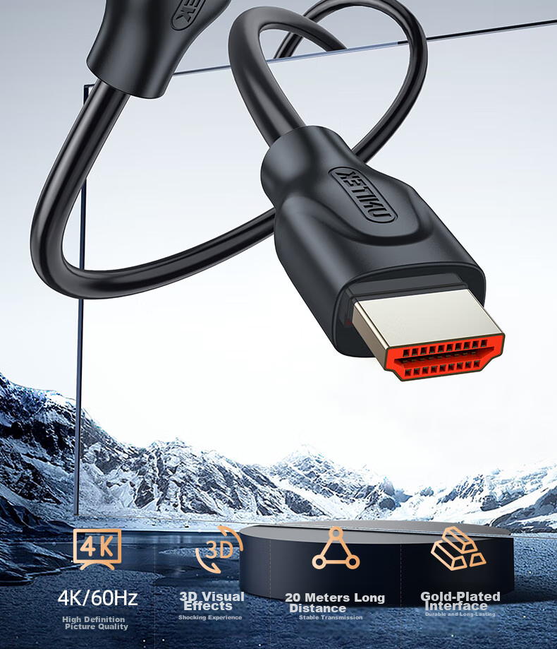 Кабель UNITEK HDMI версии 2.0, 4K Ultra HD, 3D, 3 метра, JC3004