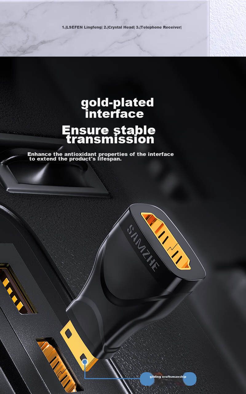 Переходник SAMZHE Mini HDMI на HDMI HFD-03, для подключения планшетов и камер к телевизору или монитору