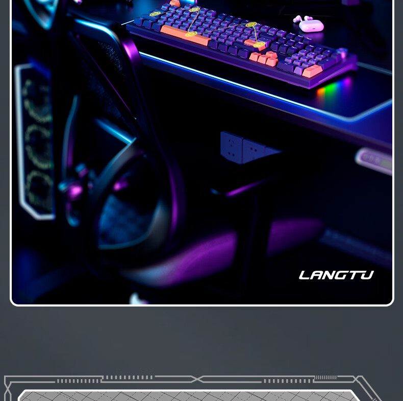 Механическая игровая клавиатура Langtu LT104, проводная, с подсветкой, для ПК и ноутбуков, белая