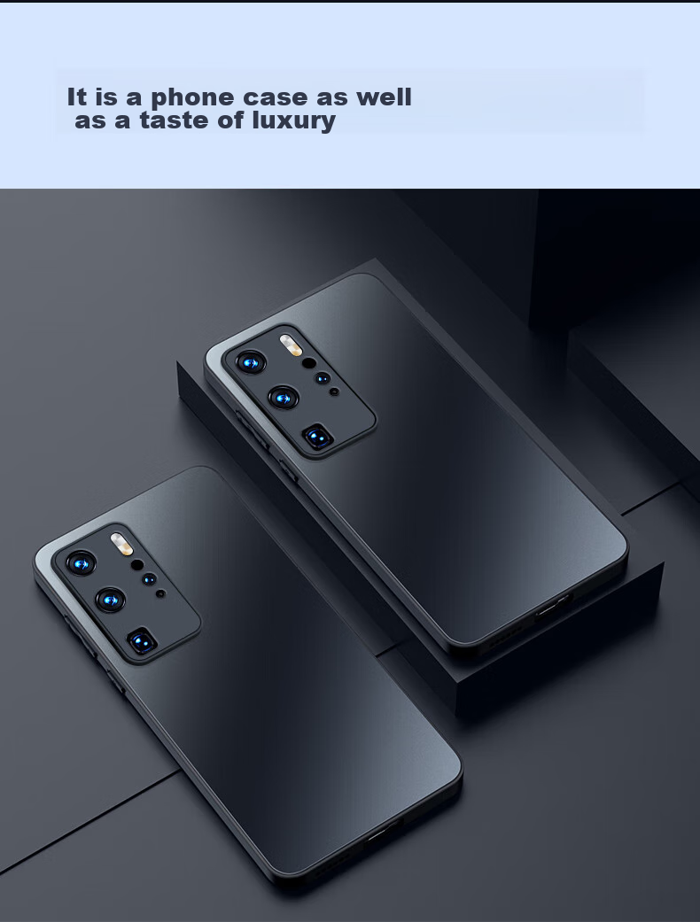 Чехол-накладка Mengxiangkejia AG Frosted для Huawei P40 Pro, противоударный, с полной защитой линз, ультратонкий, черный