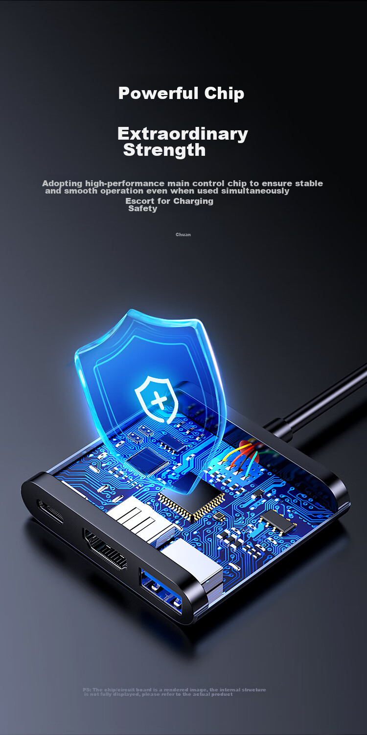 Адаптер-хаб BIAZE Type-C HDMI/USB 3.0/PD, конвертер для MacBook, подключение к проектору/монитору, USB-C хаб