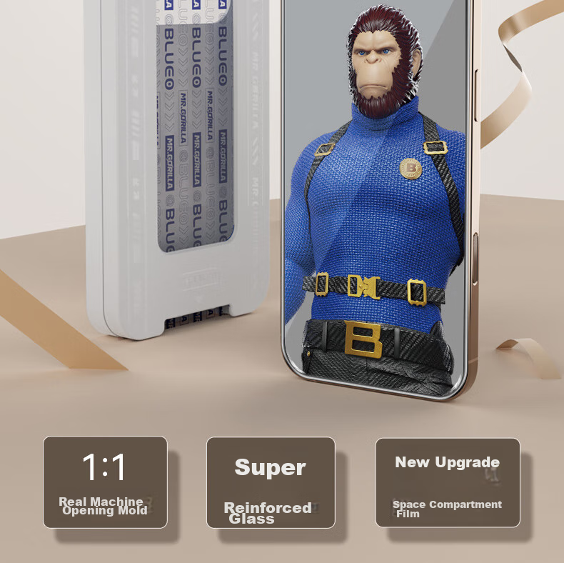 Защитное стекло Lanxingxiansheng для Apple iPhone 15 Pro Max, ультрапрозрачное, противоударное, антибликовое, полное покрытие