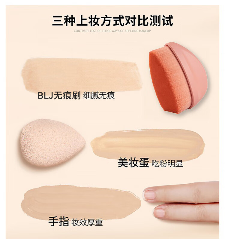 B.L.J BEAUTYPIE GENTLE FOLK 粉色化妆刷粉底刷美妆工具自然无痕魔术刷裸妆 55号粉色粉底刷