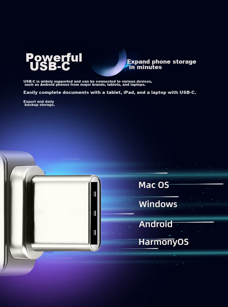 USB-накопитель Aigo U351 Type-C, 64 ГБ, USB 3.2, серебристый