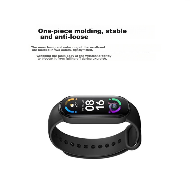 Ремешок CHENSONG для Xiaomi Band 5/6/7/NFC, спортивный силиконовый ремешок для умных часов, черный