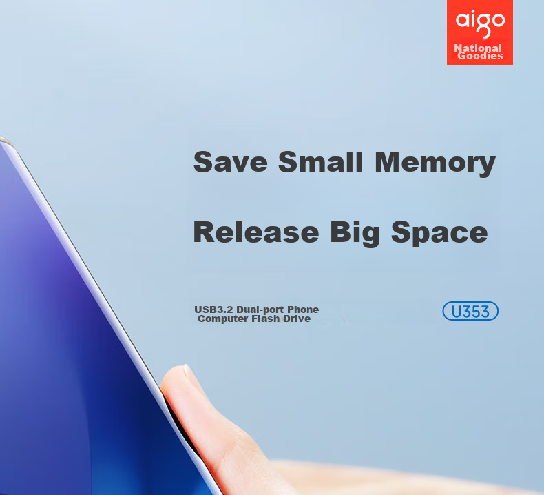 USB-флеш-накопитель Aigo U353 Type-C, 64 ГБ, USB 3.2, 150 МБ/с