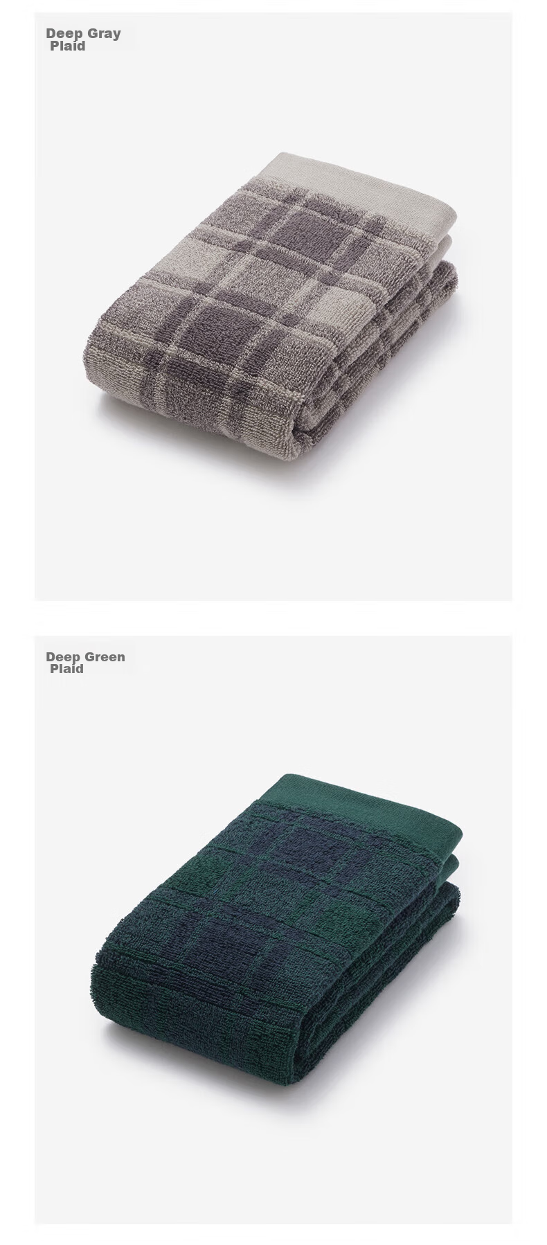 MUJI Полотенце для лица из хлопка, мягкое, длинное, для умывания и купания, угольно-серый, 34x85 см