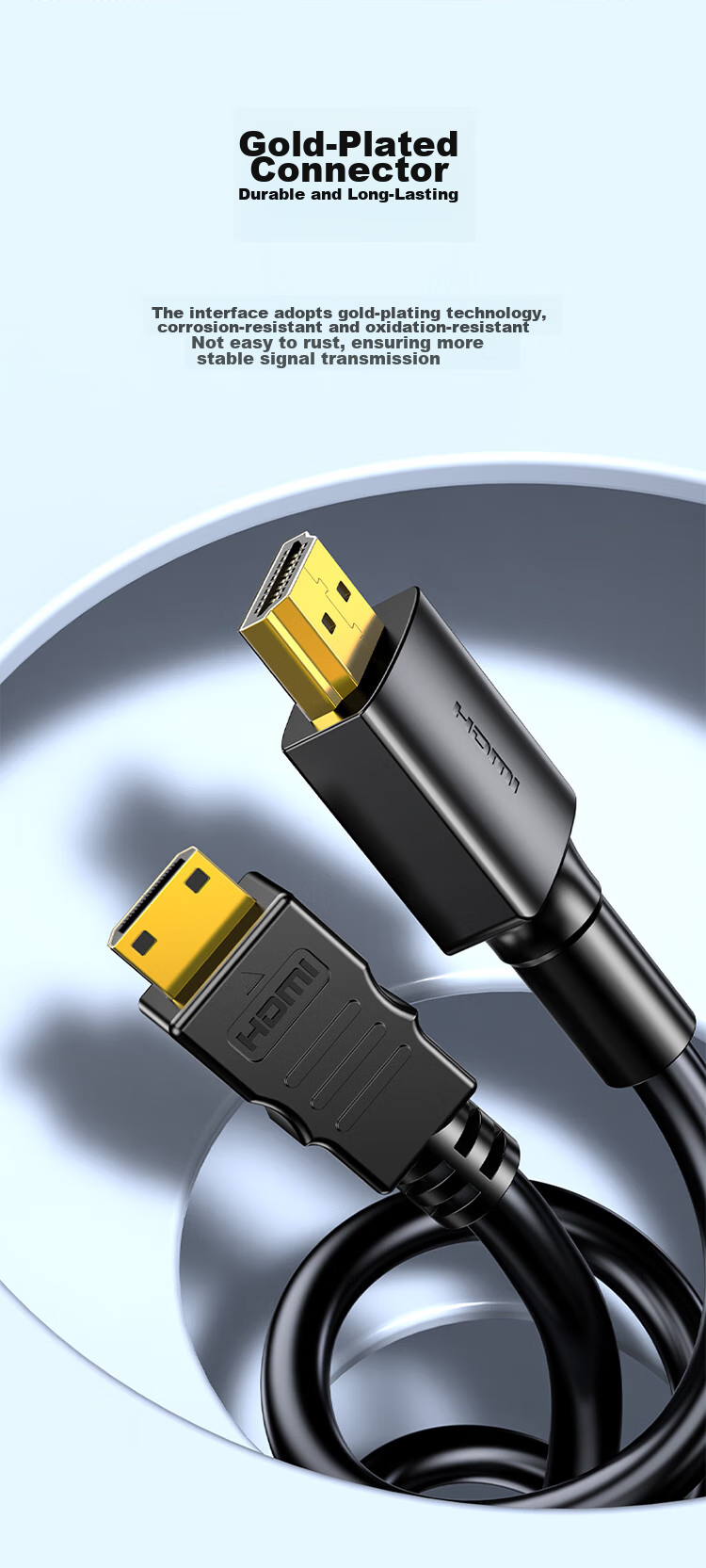 Кабель-переходник Shengwei HDMI на Mini HDMI, 1.5 метра, 4K@60Hz