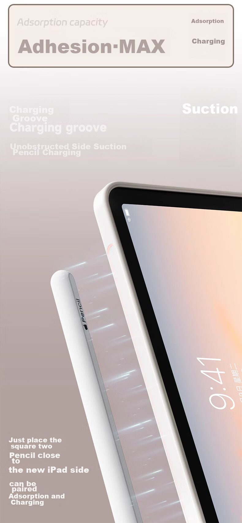 Чехол-книжка Zhiting для iPad 9/8/7, 10.2 дюйма, с функцией Smart Sleep/Wake, полноэкранный, противоударный, тонкий, с тройной подставкой, цвет "Свежий Кремовый Белый"