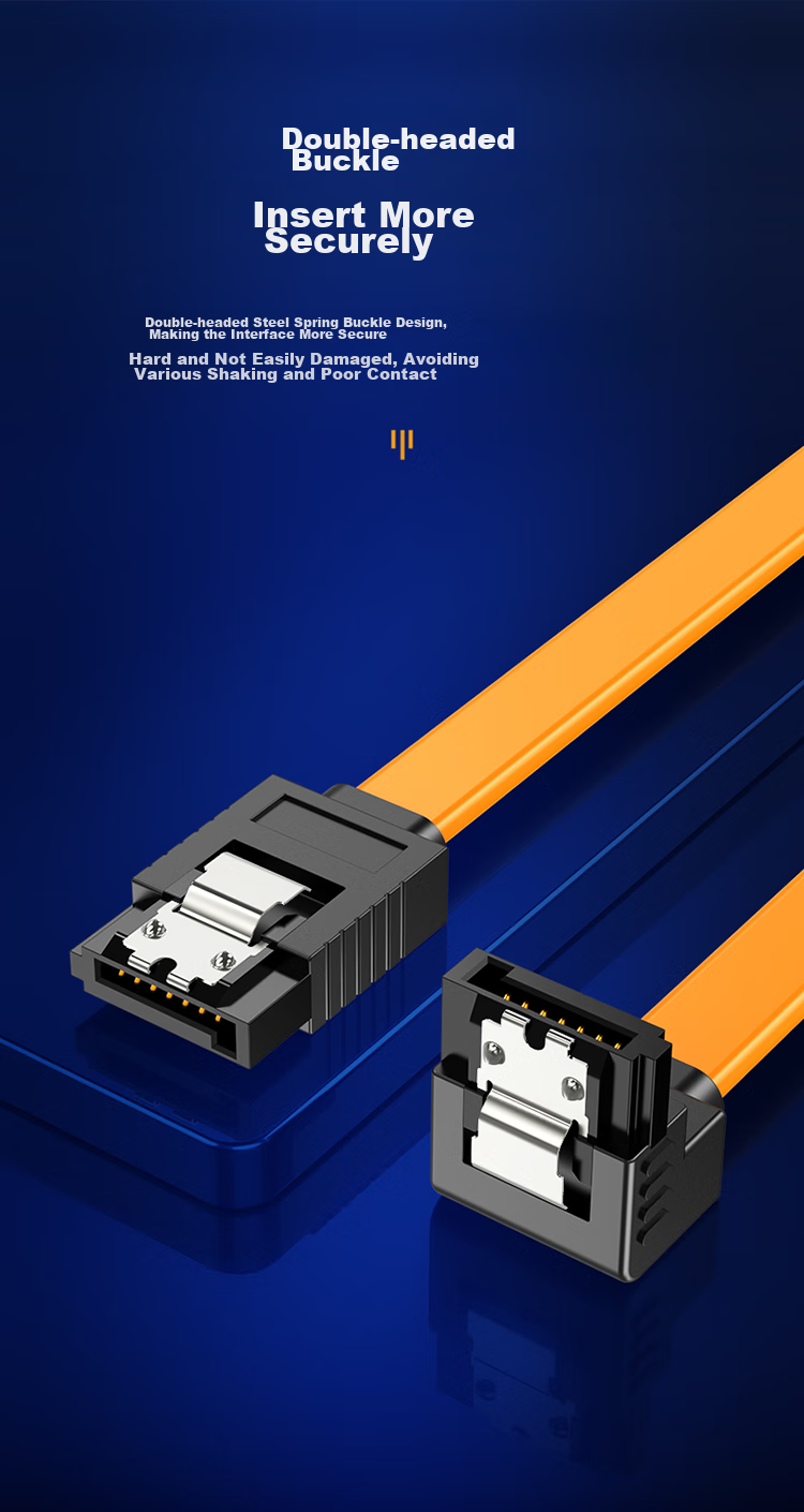 Кабель SATA 3.0 Shengwei SAT-110, 1 м, черный, с прямыми разъемами