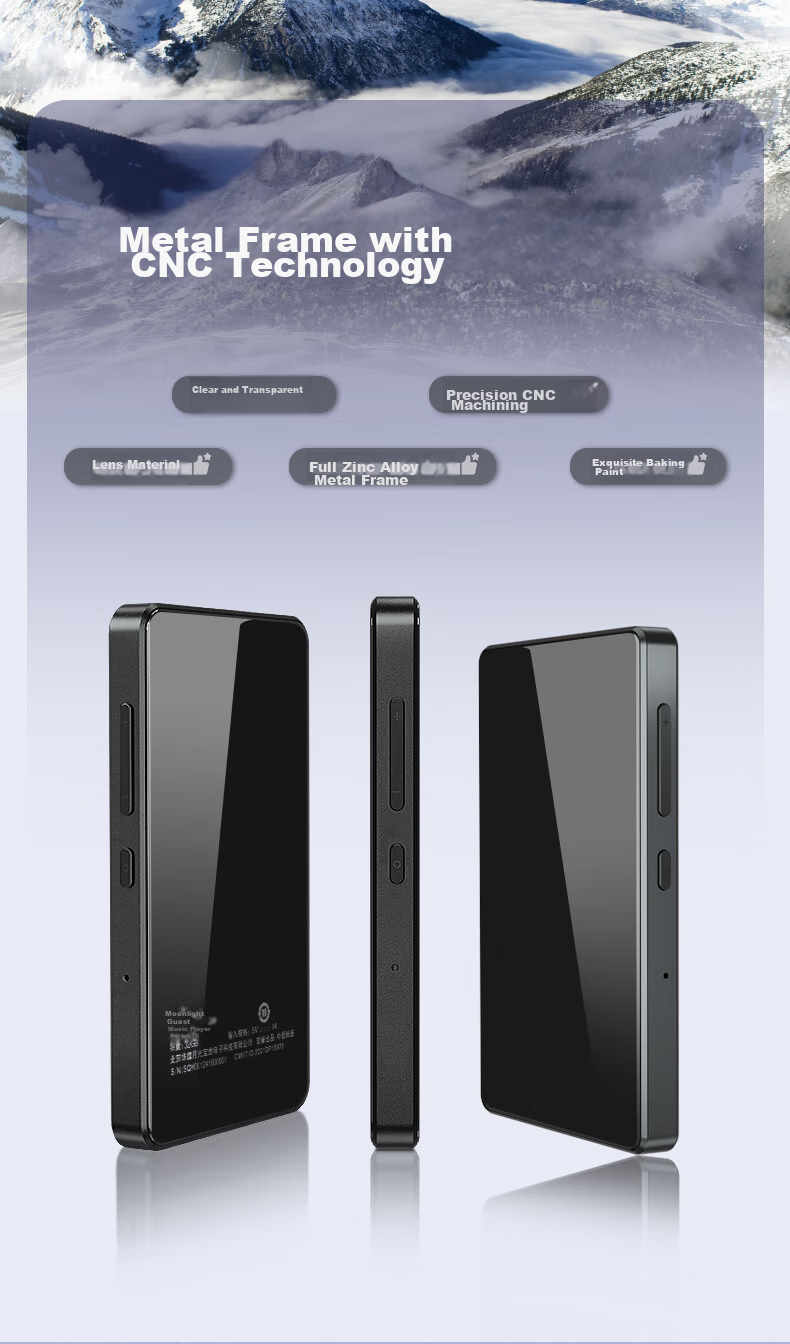 Портативный MP3/MP4 плеер Yueguangbaohe A10, 32GB, Android 10, 4-дюймовый экран, Wi-Fi, Bluetooth